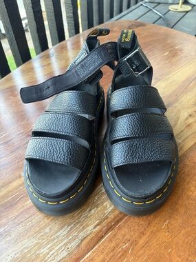 Dr. Martens Black Pebbled Leather Clarissa